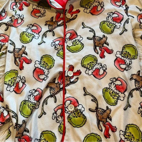 Dr. Seuss Grinch Kids Pajama Set - Red, Green, White - Picture 8 of 8